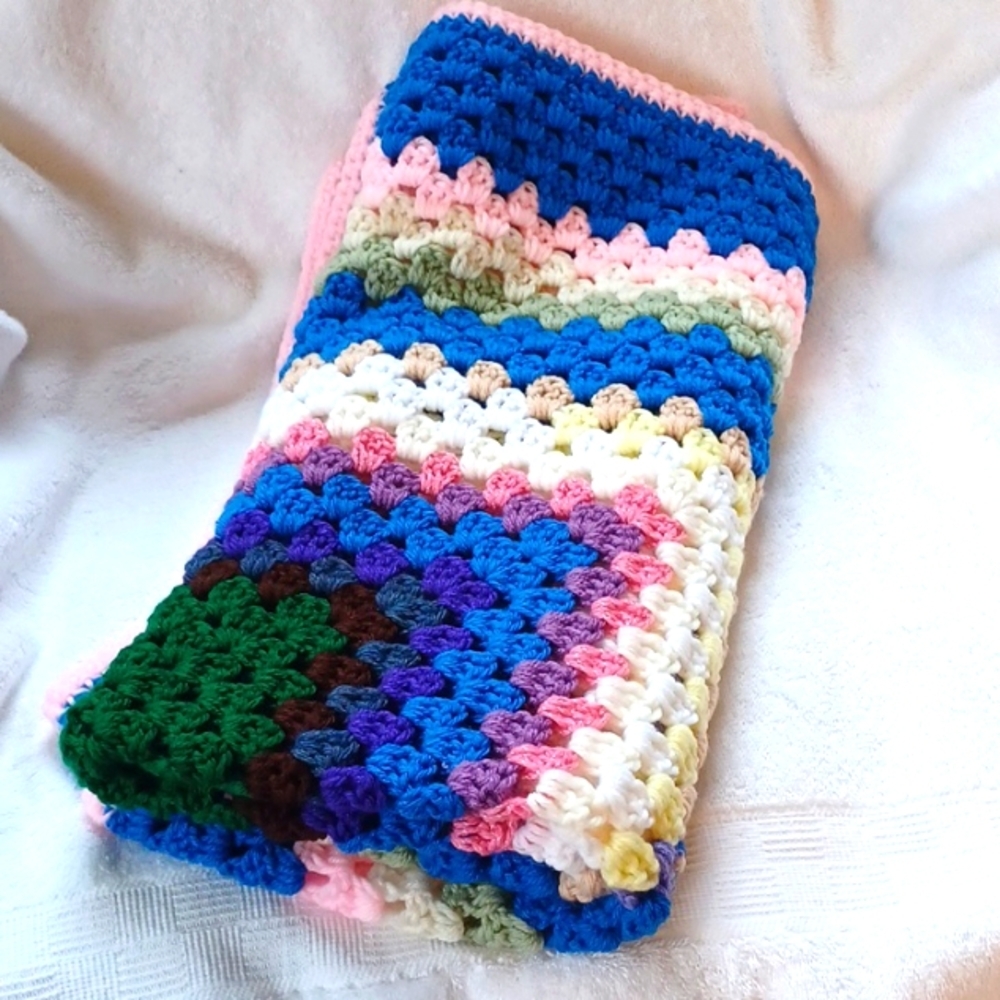 Handcrafted baby blanket throw 39x39 inches